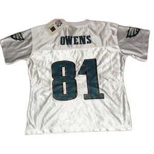 Terrell Owens Womens Philadelphia Eagles White Jersey sz. Medium New Tags Nfl